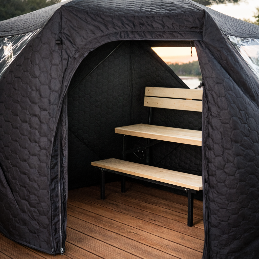 saunabank tweestaps, opvouwbaar