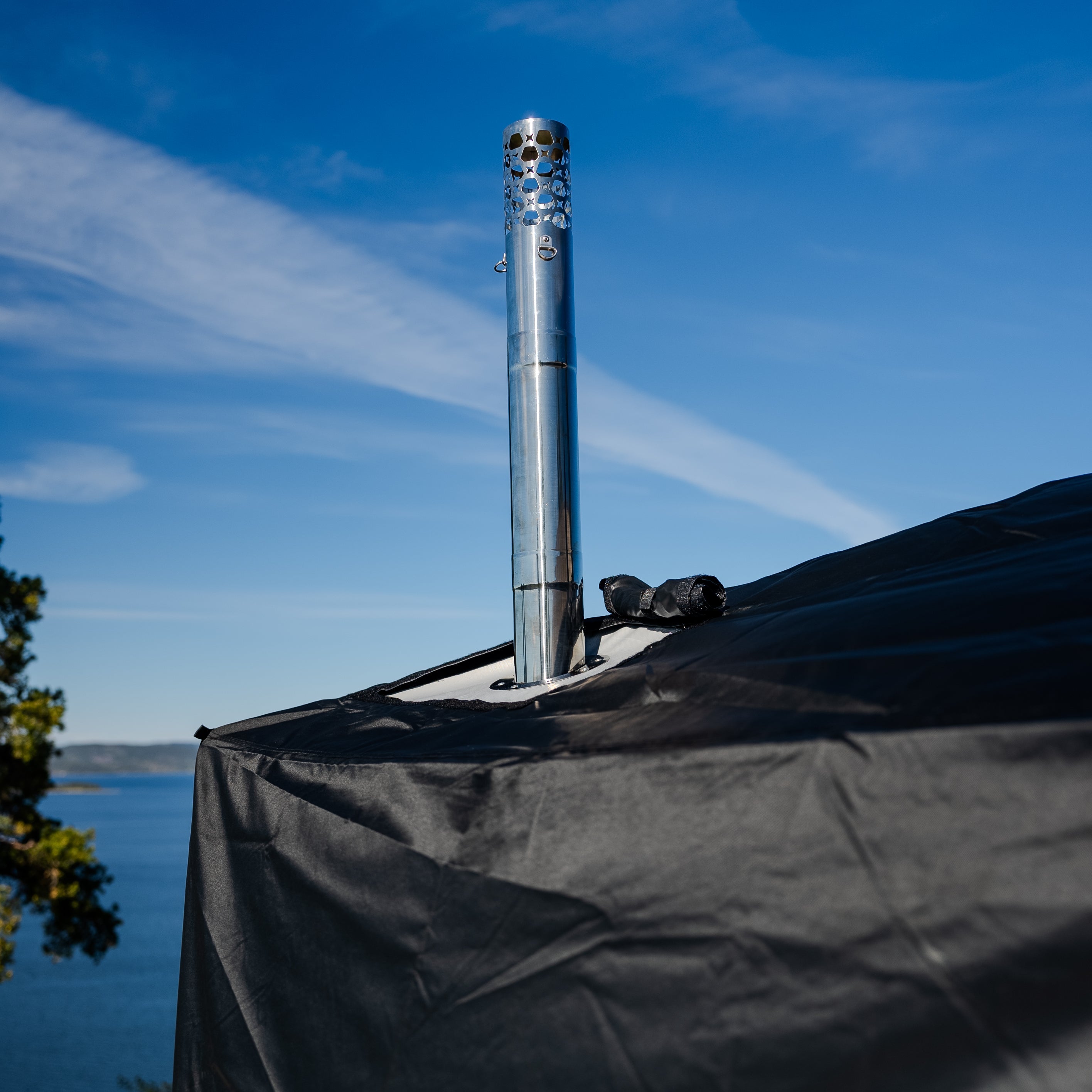 Waterscherm 2.0 voor Saunazelt Isen