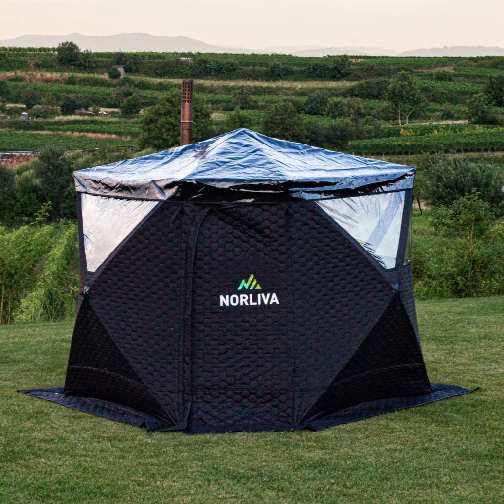 Protection contre la pluie pour tente sauna Dalen