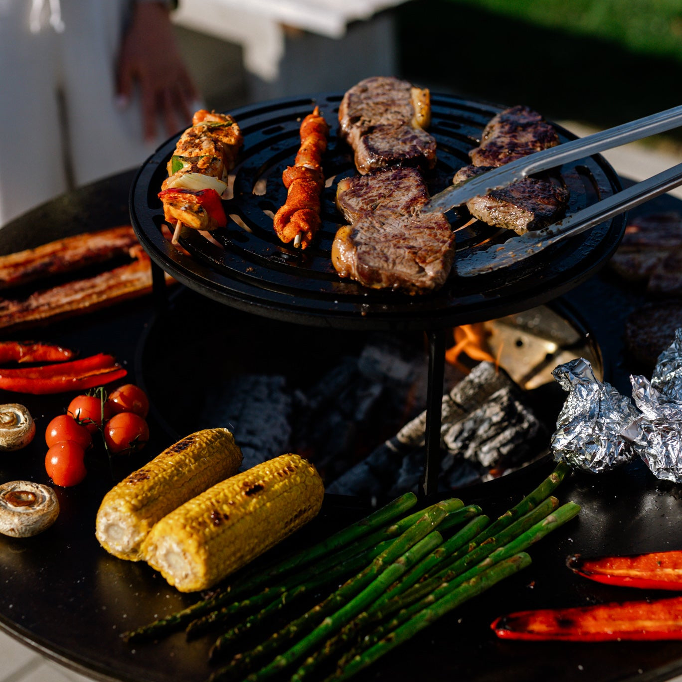 Barbecue à plaques de feu Aska, 80 cm