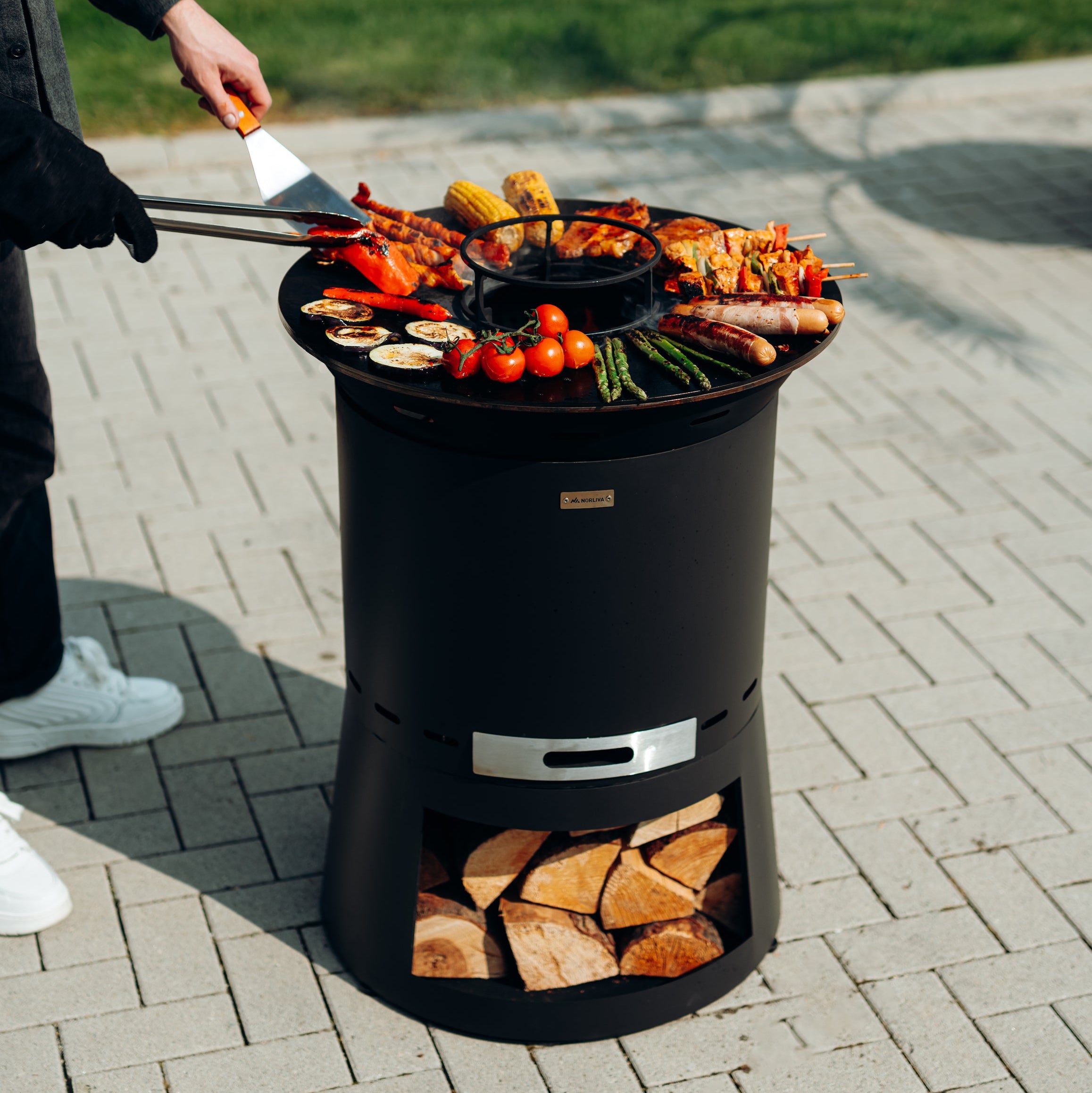 Set: Skara Pluss + vuurplaatgrill + deksel