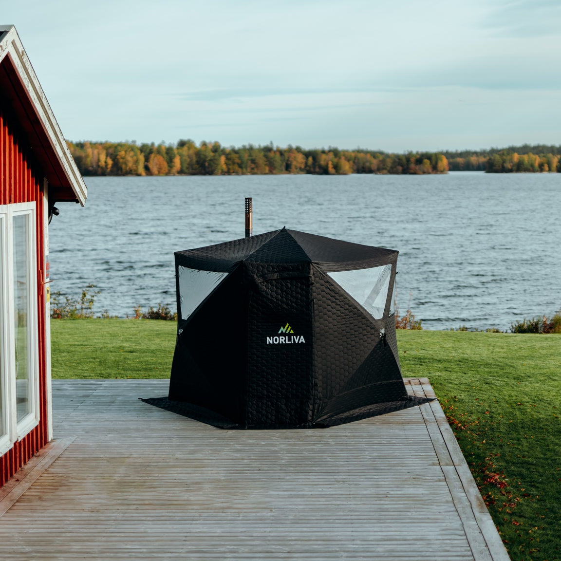 Mobiele saunatent Dalen 1.0 met saunakachel - Tweede Kans
