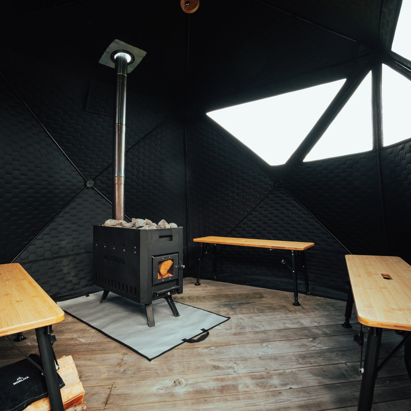 Tente sauna mobile Dalen avec poêle à sauna