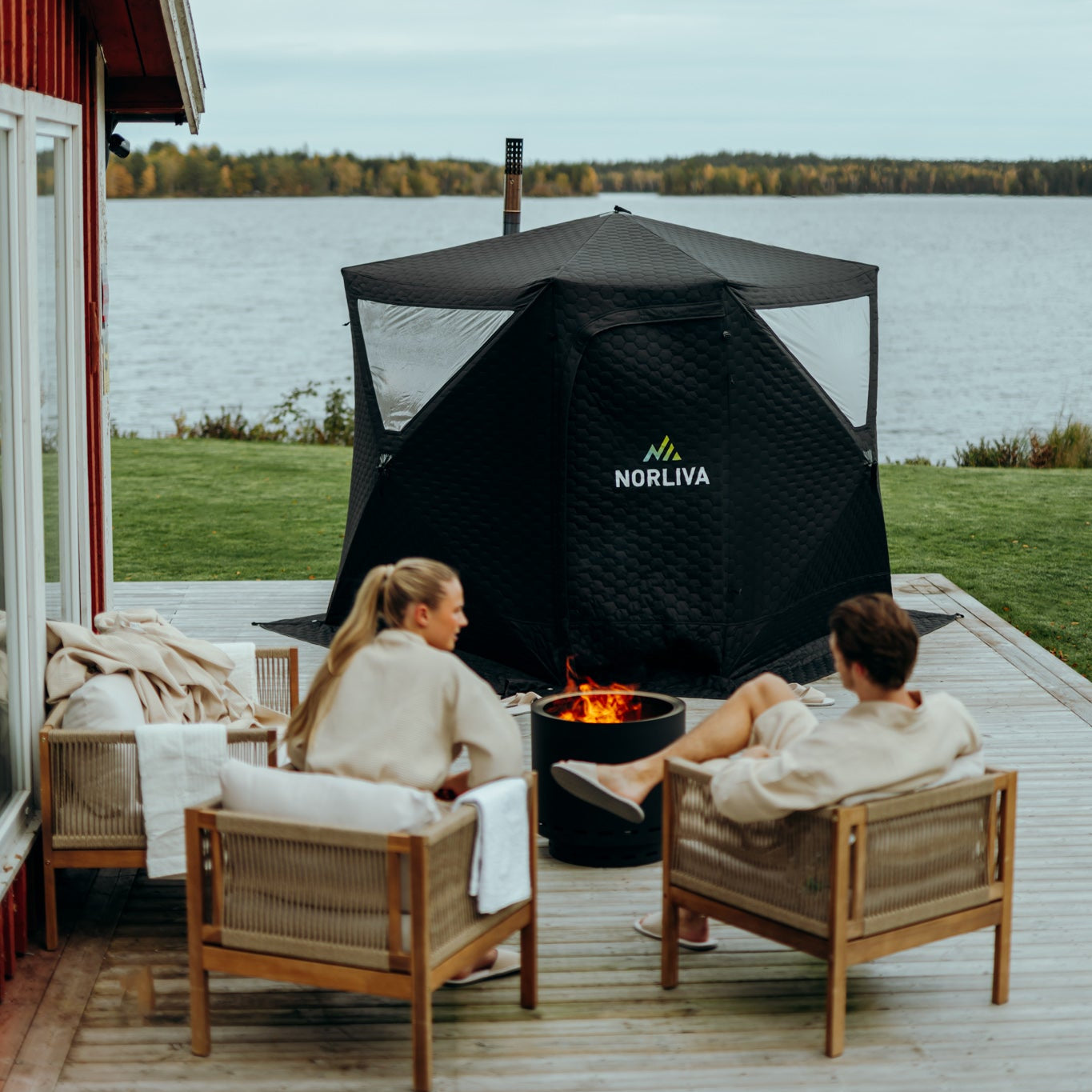 Tente sauna mobile Dalen avec poêle à sauna