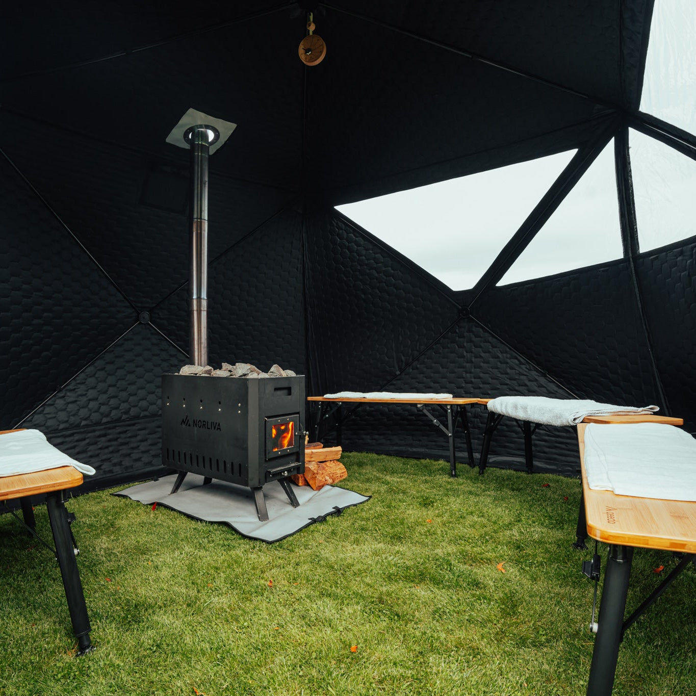 Mobiele saunatent Fjorden (zonder saunakachel)
