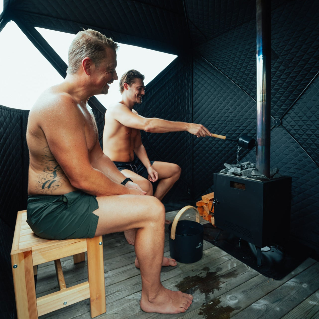 Tente sauna mobile Isen avec poêle à sauna