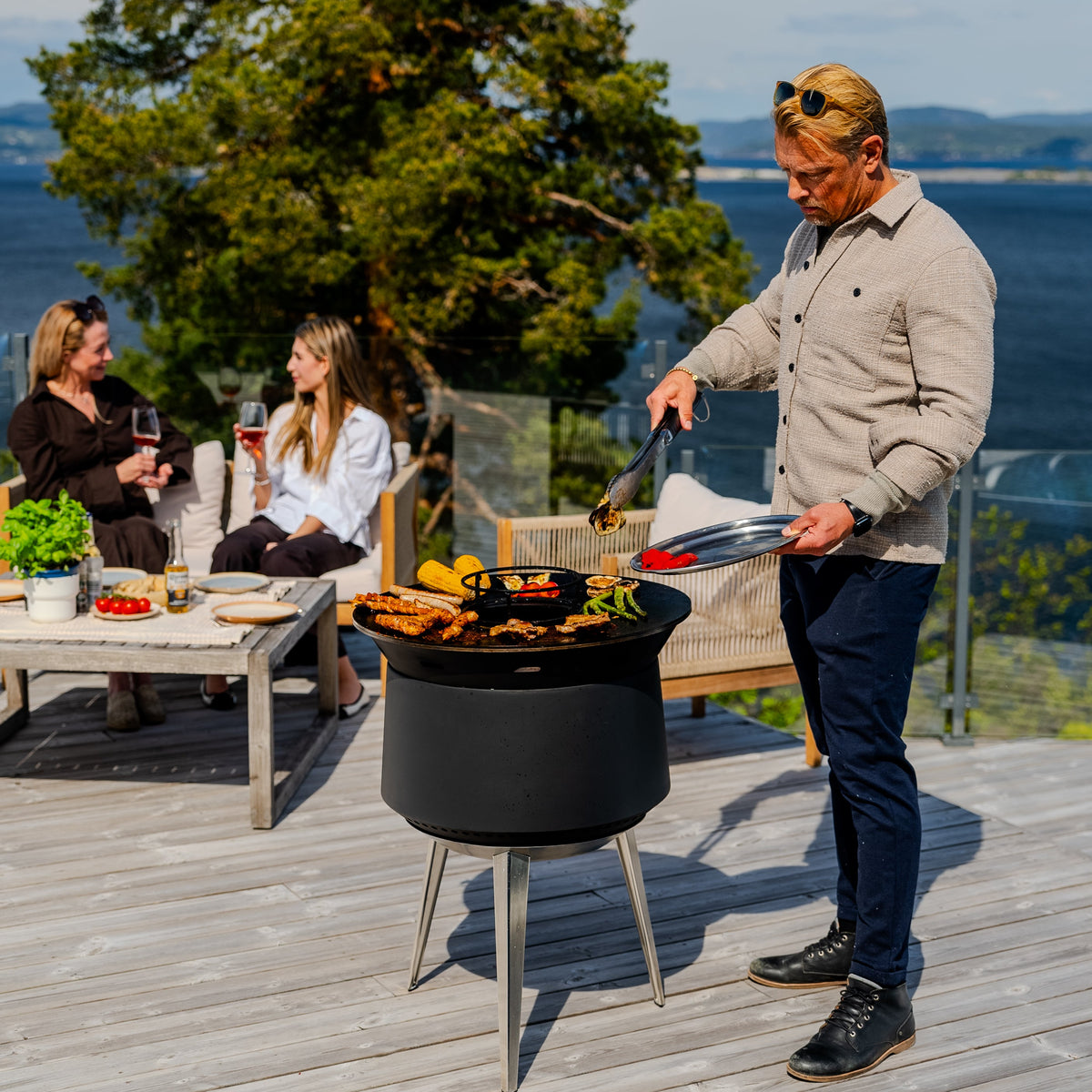 Vuurplaatgrill, plancha-opzetstuk Skara