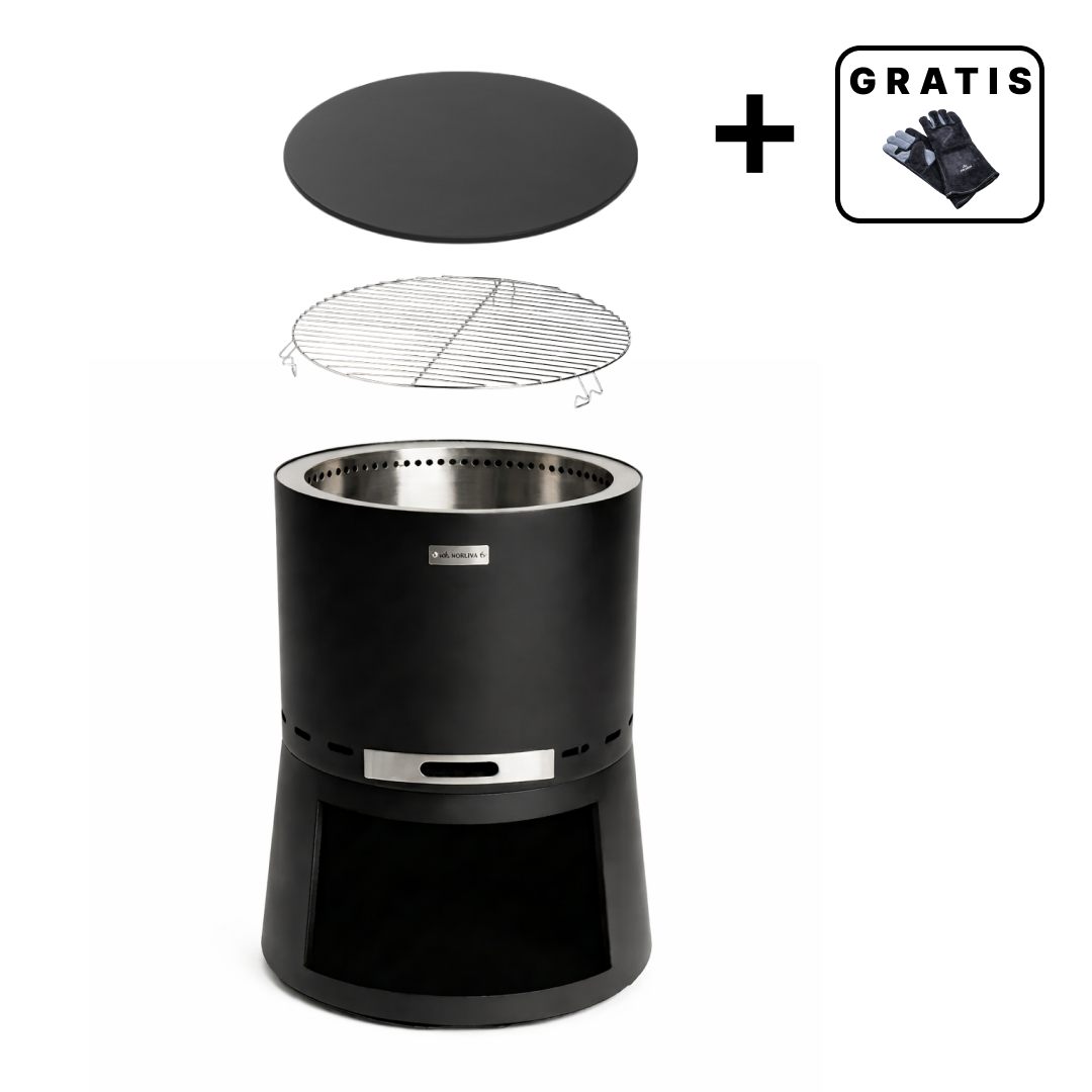 Ensemble : Skara Pluss + Couvercle + Grille de barbecue