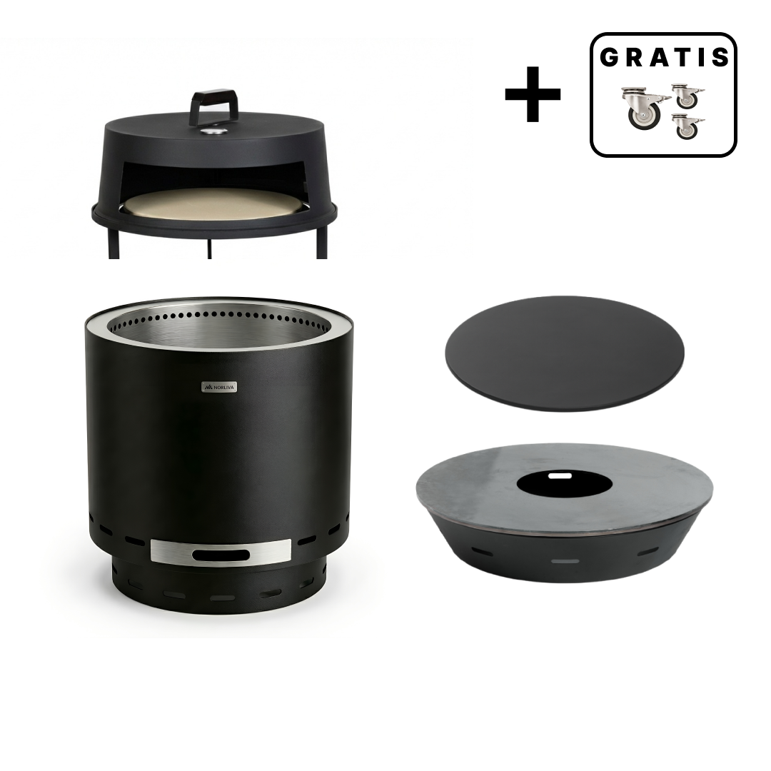 Set: Skara + Deksel + Feuerplatten-Grill + Pizzaoven-opzetstuk